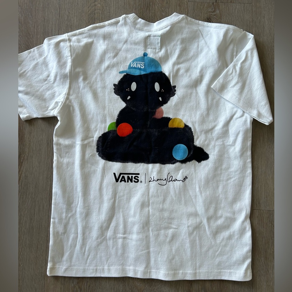 Vans White Tee with Playful Graphic